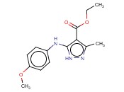 ETHYL 5-((4-METHOXYPHENYL)AMINO)-3-METHYL-1H-PYRAZOLE-4-CARBOXYLATE