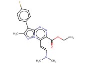 ETHYL 4-[(E)-2-(DIMETHYLAMINO)VINYL]-8-(4-FLUOROPHENYL)-7-METHYLPYRAZOLO[5,1-C][1,2,4]TRIAZINE-3-CARBOXYLATE