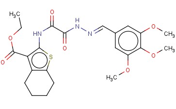 ETHYL 2-((OXO[(2E)-2-(3,4,5-TRIMETHOXYBENZYLIDENE)HYDRAZINO]ACETYL)AMINO)-4,5,6,7-TETRAHYDRO-1-BENZOTHIOPHENE-3-CARBOXYLATE