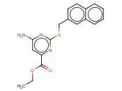 ETHYL 6-AMINO-2-(NAPHTHALEN-2-YLMETHYLSULFANYL)PYRIMIDINE-4-CARBOXYLATE