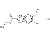 ETHYL 6-AMINO-5-<span class='lighter'>METHOXYINDOLE</span>-2-CARBOXYLATE HYDROCHLORIDE