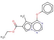 5-METHYL-4-PHENOXY-PYRROLO[2,1-F][1,2,4]TRIAZINE-6-CARBOXYLIC ACID ETHYL <span class='lighter'>ESTER</span>
