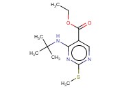 ETHYL 4-(TERT-BUTYLAMINO)-2-METHYLSULFANYLPYRIMIDINE-5-CARBOXYLATE