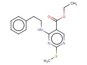 ETHYL 2-METHYLSULFANYL-4-(PHENETHYLAMINO)PYRIMIDINE-5-CARBOXYLATE