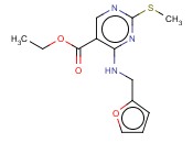 ETHYL 4-(FURAN-2-YLMETHYLAMINO)-2-METHYLSULFANYLPYRIMIDINE-5-CARBOXYLATE