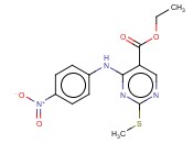 ETHYL 2-METHYLSULFANYL-4-(4-NITROANILINO)PYRIMIDINE-5-CARBOXYLATE