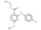 ETHYL 4-(4-BROMOANILINO)-2-METHYLSULFANYLPYRIMIDINE-5-CARBOXYLATE