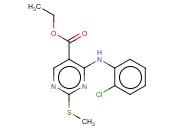 ETHYL 4-(2-CHLOROANILINO)-2-METHYLSULFANYLPYRIMIDINE-5-CARBOXYLATE