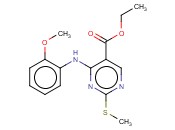 4-[(2-METHOXYPHENYL)AMINO]-2-(METHYLTHIO)-5-PYRIMIDINECARBOXYLIC ACID ETHYL ESTER
