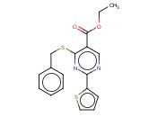 ETHYL 4-BENZYLSULFANYL-2-THIOPHEN-2-YLPYRIMIDINE-5-CARBOXYLATE