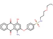 4-[(1-氨基-4-羟基<span class='lighter'>蒽</span><span class='lighter'>醌</span>-2-基)氧]-N-(3-乙氧基丙基)-苯磺酰胺