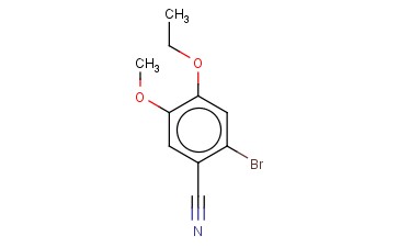 2-溴-4-<span class='lighter'>乙</span>氧基-5-<span class='lighter'>甲</span>氧基苯<span class='lighter'>甲</span><span class='lighter'>腈</span>