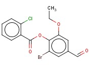 2-BROMO-6-ETHOXY-4-FORMYLPHENYL <span class='lighter'>2-CHLOROBENZOATE</span>