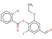 2-ETHOXY-4-FORMYL-6-IODOPHENYL <span class='lighter'>2-CHLOROBENZOATE</span>