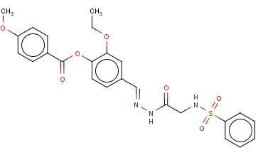 2-ETHOXY-4-(2-(((PHENYLSULFONYL)AMINO)AC)CARBOHYDRAZONOYL)PH 4-METHOXYBENZOATE