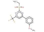 2-(ETHYLSULFONYL)-4-(3-METHOXYPHENYL)-6-(TRIFLUOROMETHYL)PYRIMIDINE