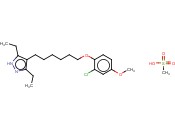 4-(6-(2-CL-4-METHOXY-PHENOXY)-HEXYL)-3,5-DIETHYL-1H-PYRAZOLE, <span class='lighter'>MESYLATE</span>