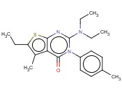 2-(DIETHYLAMINO)-6-ETHYL-5-METHYL-3-P-TOLYLTHIENO[2,3-D]PYRIMIDIN-4(3H)-ONE