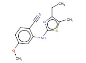 2-[(4-ETHYL-5-METHYL-1,3-THIAZOL-2-YL)AMINO]-<span class='lighter'>4-METHOXYBENZONITRILE</span>