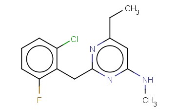 2-[(2-CHLORO-6-FLUOROPHENYL)METHYL]-6-ETHYL-N-METHYLPYRIMIDIN-4-AMINE