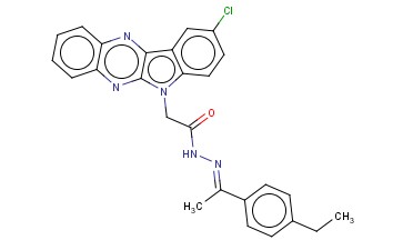 9-CHLORO-6H-INDOLO[2,3-B]QUINOXALINE-6-ACETIC ACID 2-(1-(4-ETHYLPHENYL)ETHYLIDENE)HYDRAZIDE