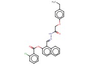 1-(2-((4-ETHYLPHENOXY)ACETYL)CARBOHYDRAZONOYL)-2-NAPHTHYL <span class='lighter'>2-CHLOROBENZOATE</span>