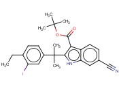 tert-butyl 6-cyano-2-(2-(4-ethyl-3-iodophenyl)propan-2-yl)-1H-indole-3-carboxylate
