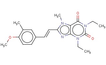 (E)-1,3-DIETHYL-8-(4-METHOXY-3-METHYLSTYRYL)-7-METHYLXANTHINE