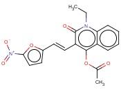 1-乙基-3-[(E)-2-(5-<span class='lighter'>硝基</span>呋喃-2-基)乙烯基]-2-羰基-1,2-二氢<span class='lighter'>喹啉</span>-4-基乙酸酯