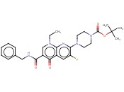 4-[8-ETHYL-3-FLUORO-5,8-DIHYDRO-5-OXO-6-[[(PHENYL-METHYL)AMINO]CARBONYL]-1,8-NAPHTHYRIDIN-2-YL]-1-PIPERAZINE-CARBOXYLIC ACID 1,1-DIMETHYLETHYL ESTER