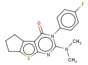 2-(DIMETHYLAMINO)-3-(4-FLUOROPHENYL)-6,7-DIHYDRO-3H-CYCLOPENTA[4,5]THIENO[2,3-D]PYRIMIDIN-4(5H)-ONE