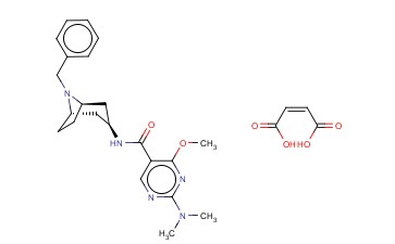 5-PYRIMIDINECARBOXAMIDE, N-(8-BENZYL-3-BETA-NORTROPANYL)-2-(DIMETHYLAM INO)-4-METHOXY-, MONOMALEATE