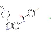 4-<span class='lighter'>氟</span>-N-(3-(1-甲基哌啶-4-基)-1H-吲哚-5-基)<span class='lighter'>苯</span>甲酰胺<span class='lighter'>盐酸盐</span>