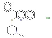 2-[(1-甲基-3-<span class='lighter'>哌啶</span>基)硫基]-3-苯基喹啉<span class='lighter'>盐酸盐</span>