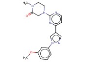 4-(4-(1-(3-METHOXYPHENYL)-1H-PYRAZOL-4-YL)PYRIMIDIN-2-YL)-1-METHYLPIPERAZIN-2-ONE