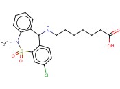 7-[(3-氯-6,11-<span class='lighter'>二</span>氢-5,5-<span class='lighter'>二</span>氧-6-甲基<span class='lighter'>二</span><span class='lighter'>苯</span>并-[c,f][1,2]噻唑平-11-基)<span class='lighter'>氨基</span>]庚酸钠盐