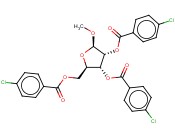 METHYL <span class='lighter'>2,3,5-TRI</span>-O-(4-CHLOROBENZOYL)-BETA-D-RIBOFURANOSIDE