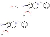 Methyl 2-amino-6-benzyl-4,5,6,7-tetrahydrothieno-[2,3-c]pyridine-3-carboxylate - methanol (2:1)