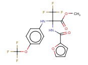 METHYL 3,3,3-TRIFLUORO-2-(FURAN-2-CARBONYLAMINO)-2-[[4-(TRIFLUOROMETHOXY)PHENYL]AMINO]PROPANOATE