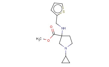 METHYL 1-CYCLOPROPYL-3-[(THIOPHEN-2-YLMETHYL)AMINO]PYRROLIDINE-3-CARBOXYLATE