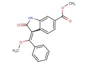 2,3-Dihydro-3-(methoxyphenylmethylene)-2-oxo-1H-indole-6-carboxylic acid methyl ester