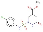 METHYL 2-((4-CHLOROANILINO)SULFONYL)-6-OXOHEXAHYDRO-4-PYRIDAZINECARBOXYLATE