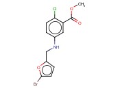 METHYL 5-([(5-BROMOFURAN-2-YL)METHYL]AMINO)-<span class='lighter'>2-CHLOROBENZOATE</span>