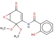 N-(2,2-DIMETHOXY-5-OXO-7-OXABICYCLO[4.1.0]HEPT-3-EN-3-YL)-2-HYDROXYBENZAMIDE