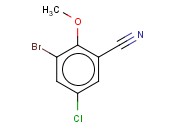 3-BROMO-5-CHLORO-2-<span class='lighter'>METHOXYBENZONITRILE</span>