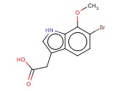 6-BROMO-7-<span class='lighter'>METHOXYINDOLE</span>-3-ACETIC ACID