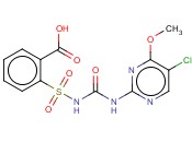 2-(4-氯-6-<span class='lighter'>甲</span>氧基嘧啶-2-<span class='lighter'>基</span>氨基<span class='lighter'>甲</span><span class='lighter'>酰</span>氨基<span class='lighter'>磺</span><span class='lighter'>酰</span><span class='lighter'>基</span>)苯甲酸