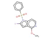1-(PHENYLSULFONYL)-2-IODO-4-METHOXY-5-<span class='lighter'>AZAINDOLE</span>