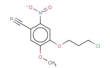 4-(3-氯丙氧基)-5-<span class='lighter'>甲</span>氧基-2-硝基<span class='lighter'>苯</span><span class='lighter'>腈</span>