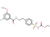4-[2-(5-CHLORO-3-METHOXY-BENZAMIDO)ETHYL]BENZENESULFONYL-N-METHYL CARBAMATE